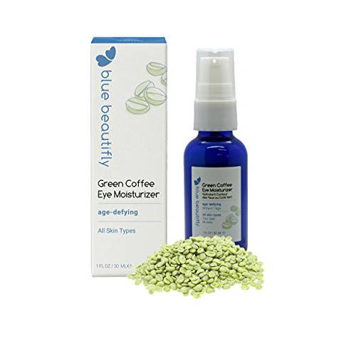 Blue Beautifly Green Coffee Eye Moisturizer. Comforts and Softens. 1 fl oz.