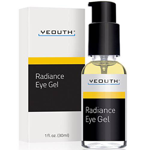 Radiance Eye Gel with Hyaluronic Acid, Under Eye Cream Gel for Dark Circles Puffiness, Eye Bags & Wrinkles, Hydrating Eyes Skin Care, Anti Aging Eye Care for Women & Men by YEOUTH
