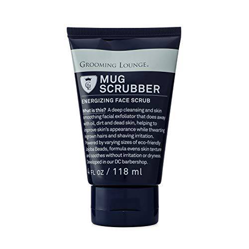 Grooming Lounge Mug Scrubber Face Scrub - Provides Safe and Gentle Exfoliation - Extracts Dug in Dirt and Oil - Uproots Ingrown Hairs - Improves Skin Softness and Appearance - Cruelty Free - 4 oz