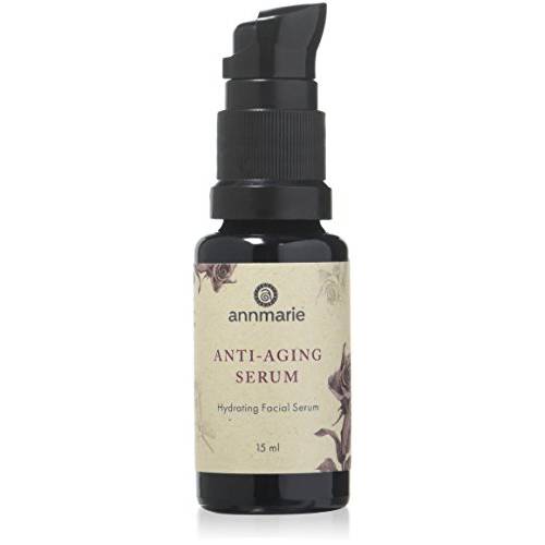 Annmarie Skin Care Anti-Aging Serum - Aloe-Vera Based Serum with Hyaluronic Acid & Herbal Extracts of Life Everlasting Flowers & Buddleja, Rose Distillate, Hydrating & Firming Serum for Dry Skin, Fine Lines & Wrinkles, Suitable for All Skin Types (15ml, 0.5 fl oz)