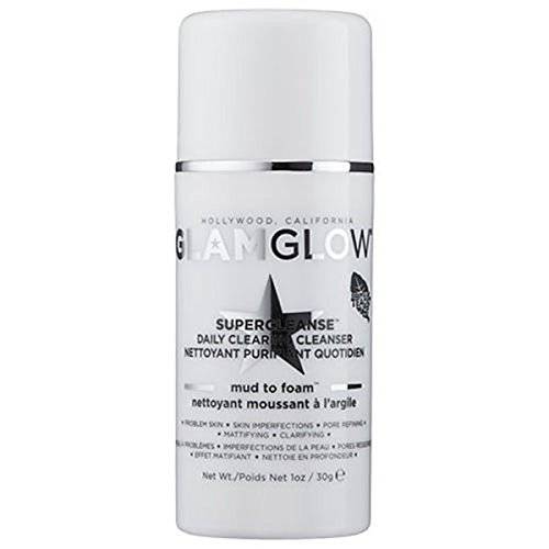 GlamGlow Supercleanse Daily Clearing Cleanser Mud to Foam 1 oz NEW