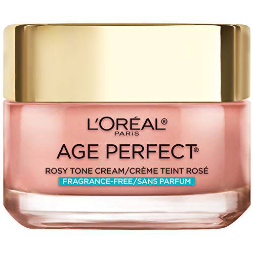 L’Oreal Paris Skincare Age Perfect Rosy Tone Fragrance-Free Face Moisturizer, 1.7 Ounce