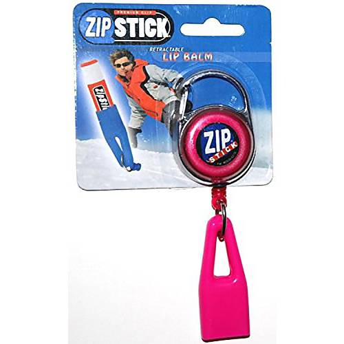 Zip Stick Retractable Lip Balm Holder Pink