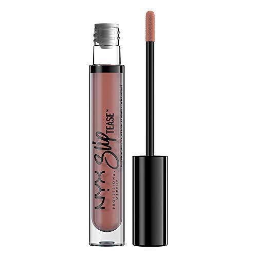 NYX PROFESSIONAL MAKEUP Slip Tease Full Color Lip Oil, Liquid Lipstick - I Woke Up Like This (Mauve Nude)