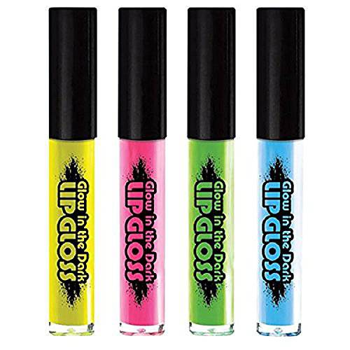Rhode Island Novelty Assorted Color Glow in The Dark Lip Gloss (4)