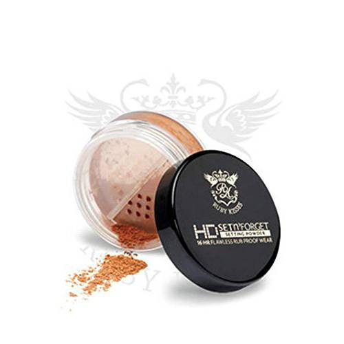 Ruby Kisses Loose Setting Powder, Weightless, Smooths, Mattifying Finish and Shine Control, Pure Silica Mineral Powder (Earth)