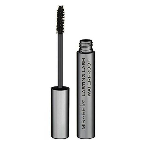 Mirabella Lasting Lash Black Waterproof Mascara - Adds Curl, Volume, and Length to Eyelashes with Silicone Brush for Defined, Long & Luscious Lashes - No Smearing, Smudging or Running, Buildable Formula