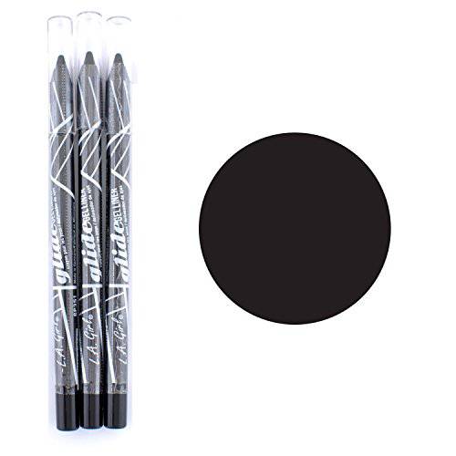 L.A. Girl Gel Glide Eyeliner Pencil 351 Very Black-3pcs