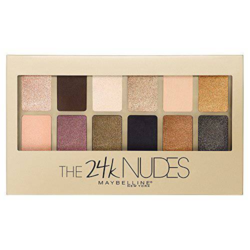 Maybelline New York The 24K Nudes Gold Eyeshadow Palette, 12 Shades