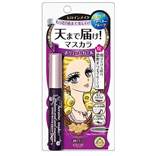 KISSME HEROINE MAKE Volume and Curl Mascara Super WP from Japan 01 Jet Black
