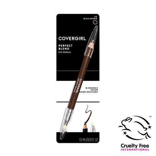 COVERGIRL Perfect Blend Eyeliner Pencil, Black Brown, 1 Count, .03 Oz, Eyeliner Pencil with Blending Tip For Precise or Smudged Look (Packaging May Vary)