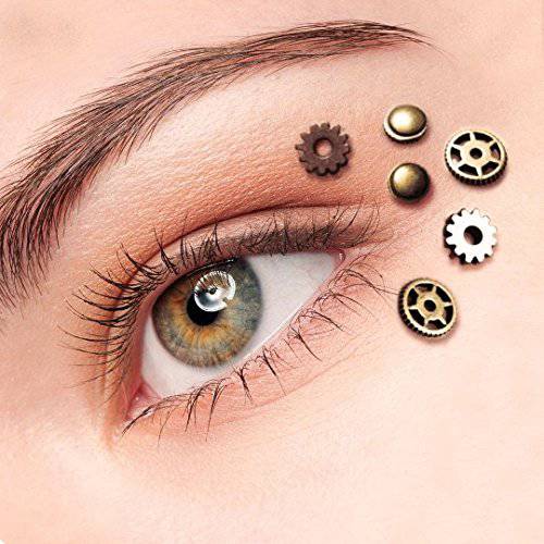Steampunk Gothic Eye Decals Womens Perfect For Steampunk Clothing Accessories Dress Up Clock Parts Steampunk Gears 6pcs