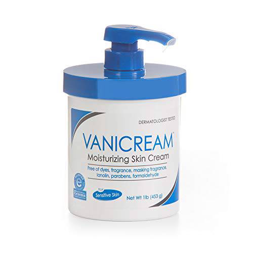 Vanicream Moisturizing Cream with Pump | Fragrance and Gluten Free | For Sensitive Skin | Soothes Red, Irritated, Cracked or Itchy Skin | Dermatologist Tested | 16 Ounce