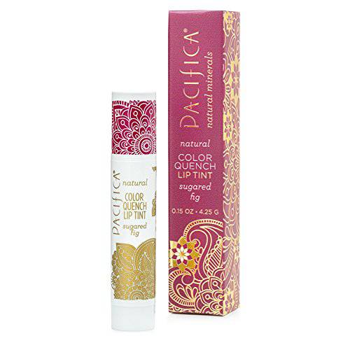 Pacifica Beauty, Color Quench Tinted Lip Balm, Sugared Fig, Coconut Oil, Cocoa Seed Butter, Vitamin E, Moisturizer, Dry Cracked Skin, Talc Free, Mineral Oil Free, Paraben Free, Vegan & Cruelty Free