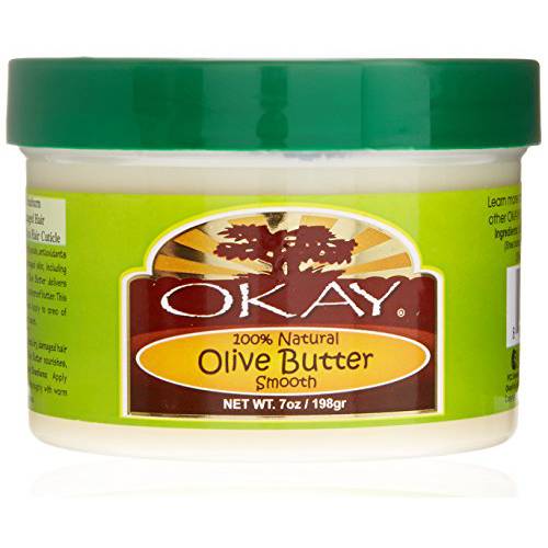 Okay, Olive Butter For Skin Hair Restores Moisture to Dry Damaged Skin Heals Nourishes Conditions Hair 100 Natural OKAYOLIVEB7, 7 Ounce
