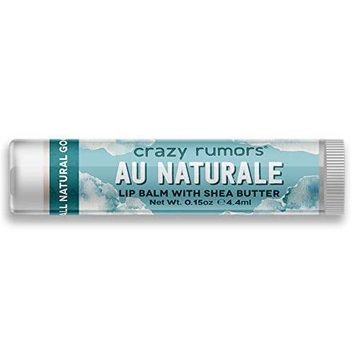 Crazy Rumors Au Naturale Unflavored Lip Balm. 100% Natural, Vegan, Plant-Based, Made in USA.