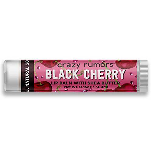 Crazy Rumors Black Cherry Lip Balm. 100% Natural, Vegan, Plant-Based, Made in USA.