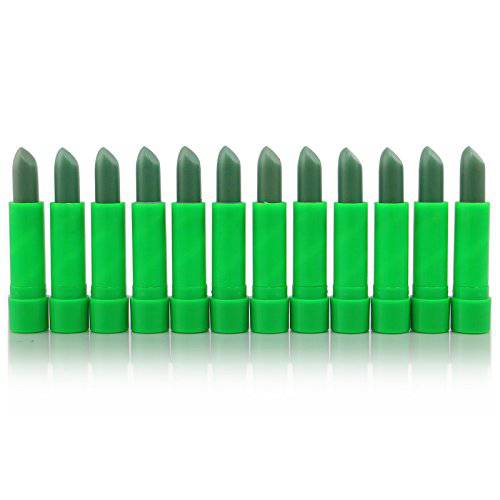 12pc Princessa ALoe Mood Lipstick Green Color L93A