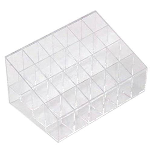 Goege 4 Tier 24 Spaces Clear Transparant Acrylic Lipstick Organizer & Beauty Care Holder & Cosmetic Organizer
