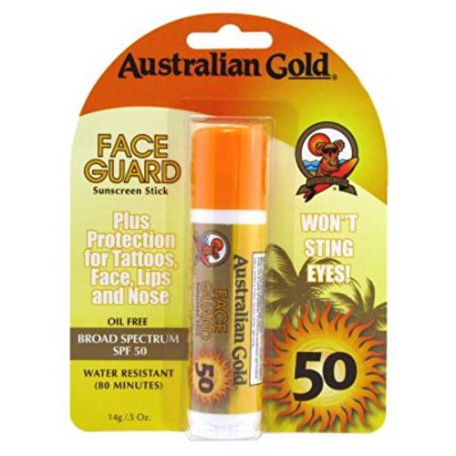 Australian Gold Spf50 Face Guard Stick 0.6 Ounce (17ml) (3 Pack)
