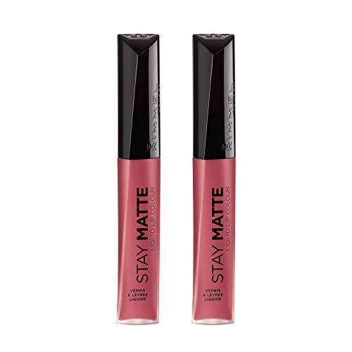Rimmel Stay Matte Liquid Lip Color, Pink Blink,0.21 Fl Oz (Pack of 2)