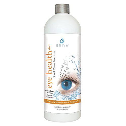 Eniva Eye Health+ Liquid Concentrate with 20 mg ZINC for Vision and Macular Health (32 oz) Lutein, Zeaxanthin, Beta-Carotene