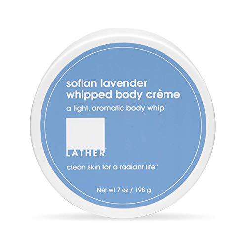 LATHER Sofian Lavender Body Crème With Shea Butter | Body Butter With Essential Oils | Body Skin Care With Coconut Oil, Aloe Vera & Shea Butter | Moisturizer | Beauty Products | Body Cream | 7 Oz
