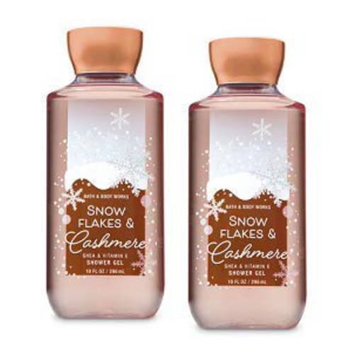 Bath and Body Works 2 Pack Snowflakes & Cashmere Shower Gel 10 Oz.