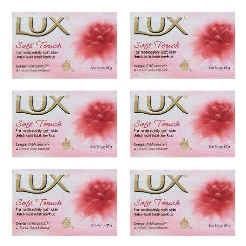 Bundle of 6 Lux Soft Touch Soap 85g x 6 Bars