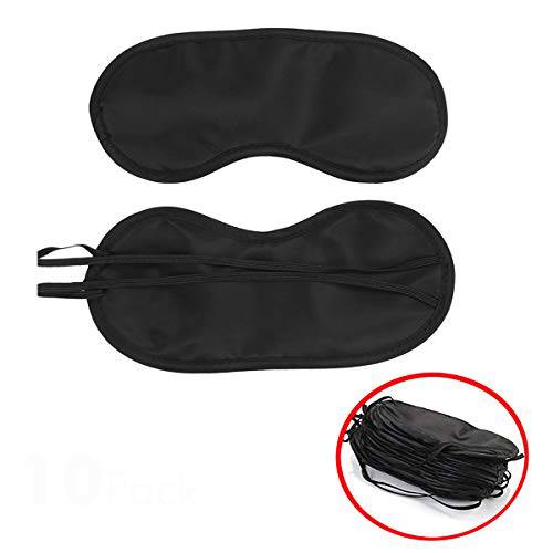 10 Pack Black Eye Mask Shade Cover Blindfold Sleep Cover for Travel,Office Nap,Sleeping,Relieve Stress