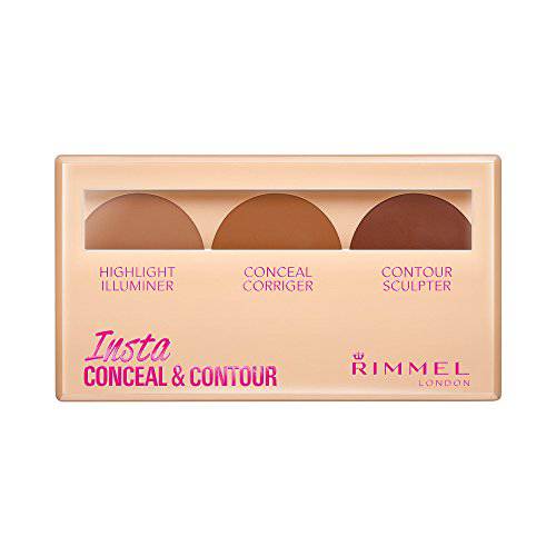 Rimmel Insta Flawless Insta Conceal and Contour Palette, Dark, 0.25 Ounce