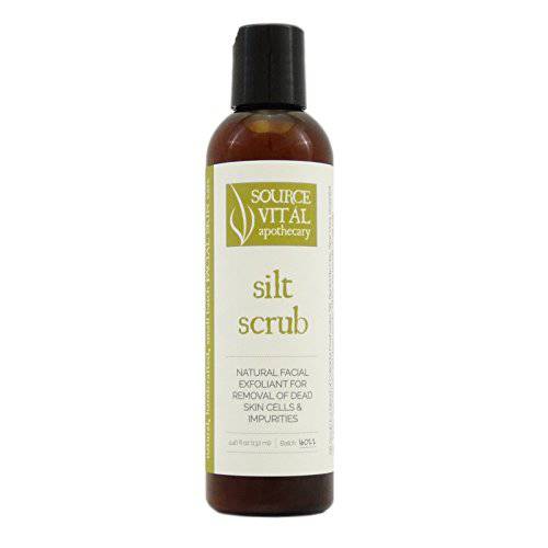Silt Scrub by Source Vitál Apothecary | Gentle Natural Facial Deep Pore Exfoliant for Removal of Dead Skin Cells & Impurities for Healthy and Clear Skin | Light, Refreshing Earthy Aroma | (4.46 Oz.)