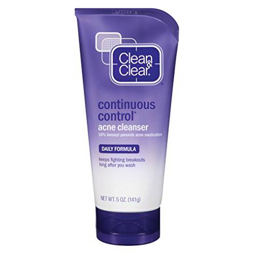 Clean & Clear Cleanser Acne Continuous Control 5 Ounce (148ml) (2 Pack)