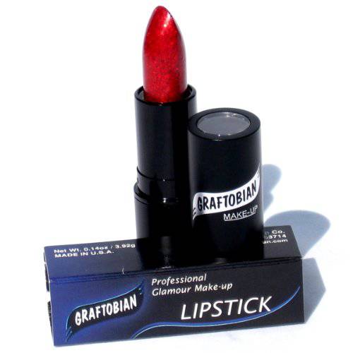 Graftobian Professional Lipstick, Red Glitter