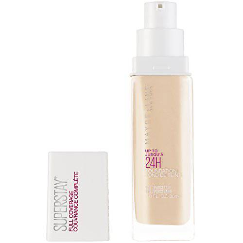 Maybelline Super Stay Full Coverage Liquid Foundation Makeup, Porcelain, 1 fl. oz. (Packaging May Vary)