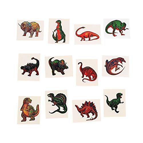 Fun Express Dinosaur Temporary Tattoo Stickers | (Party Pack: 216 Count)