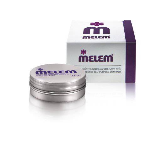 Melem Skin and Lip Balm with Lanolin, Moisturizes Dry, Chapped and Cracked Skin and Lips, 6 Mini Tins (each .34 oz.)