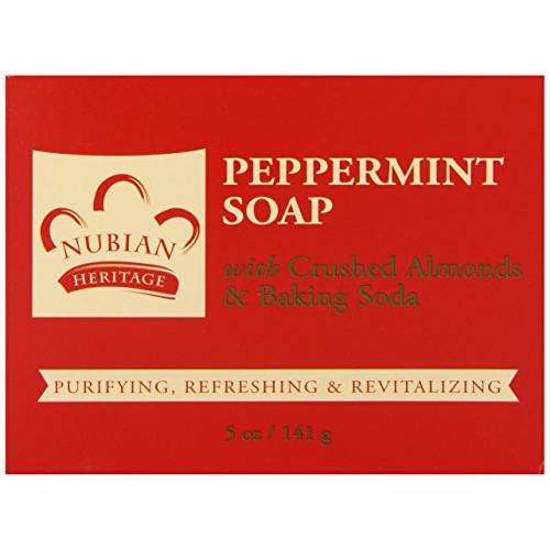 Nubian Bar Soap Pprmnt and Aloe 5 Ounce - 6 Pack