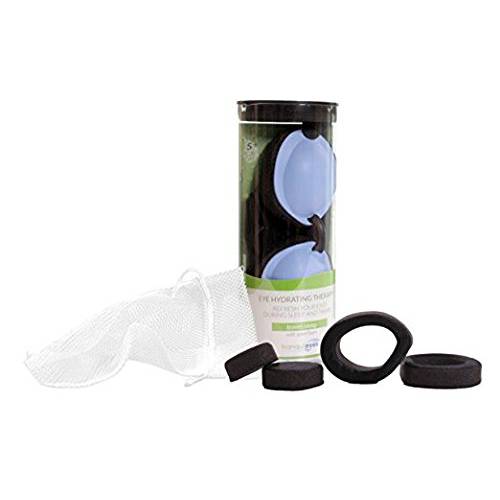 EYEECO Tranquileyes Travel and Sleep Kit Sleep Mask for Nighttime Dry Eye Relief (Blue)