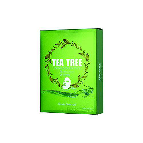 Tea Tree Facial Mask (10PK) Premium Sheet Mask with Soothing Tea Tree Extract