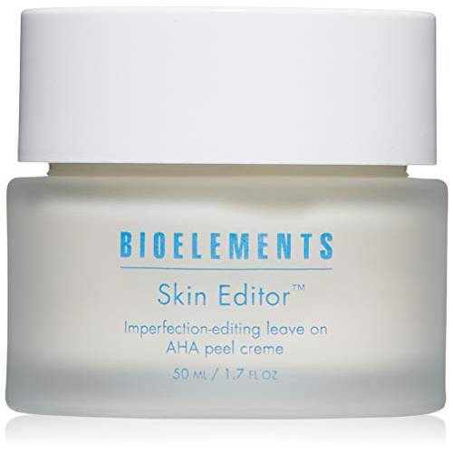 Bioelements Skin Editor - 1.7 fl oz - Leave-On AHA Chemical Face Peel Cream for All Skin Types - With 3% Glycolic Acid & 7% Lactic Acid - Vegan, Gluten Free - Never Tested on Animals