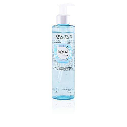 L’Occitane Gentle Aqua Reotier Water Gel Cleanser Enriched with Hyaluronic Acid to Remove Impurities or Makeup, 6.5 Fl Oz