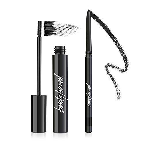 Beauty For Real I-Line 24-7 Eyeliner (Black Magic) & Hi-Def Mascara (Just Black) Set - Long-Wearing, Waterproof Gel Eyeliner + Defining & Volumizing Lash Definer - 1.1 oz