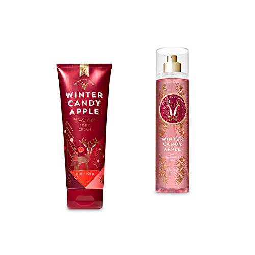 Bath and Body Works Winter Candy Apple Ultra She Body Cream & Fine Fragrance Mist Set 2018
