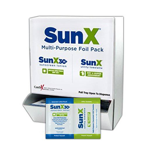 SunX SPF 30 Sunscreen Towelettes