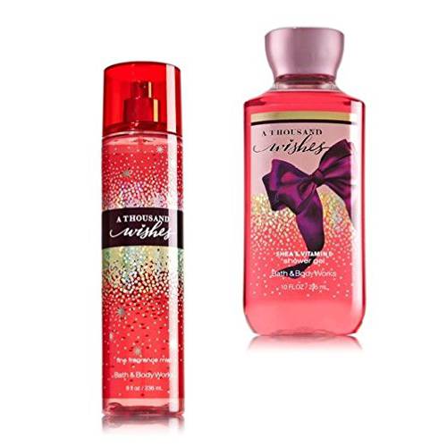 Bath & Body Works ~ Signature Collection ~ A Thousand Wishes ~ Fine Fragrance Mist & Shower Gel ~ Set