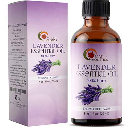 Pure Lavender Oil Essential Oil - Premium Lavender Essential Oil for Hair Skin and Nails - Lavender Aromatherapy Oil for Diffusers Humidifiers and Linens Plus Natural Bath Oil for Home Spa Self Care