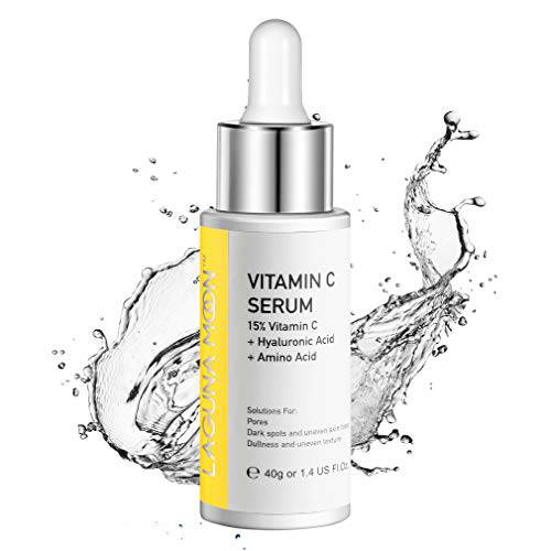 Vitamin C Serum for Face - Skincare with Hyaluronic Acid & Amino Acids - Natural Anti-Aging Serum, Brightening Serum & Dark Spot Corrector - for Hydrated, Moisturized, Plump, Smooth, Glowing Skin