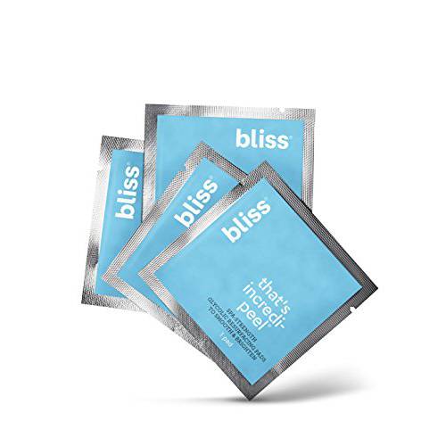 Bliss 10% Glycolic Acid Peel Pads for Face | Exfoliates & Brightens | Clean | Paraben Free | Cruelty-Free | Vegan | 5 ct.
