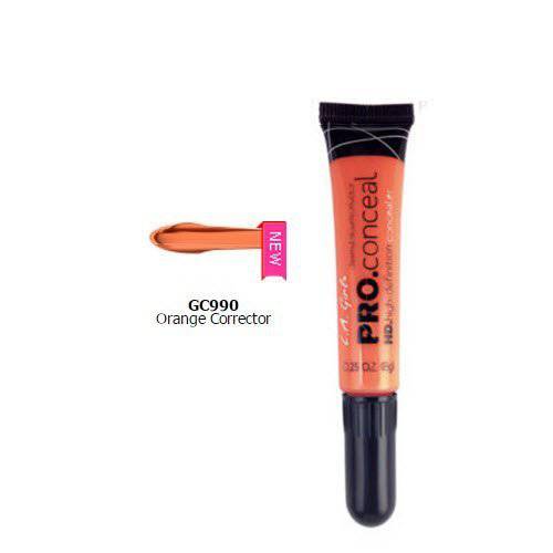 L.A. Girl Pack Pro Conceal 990 Corrector, Orange, 16 Ounce, (Pack of 2)